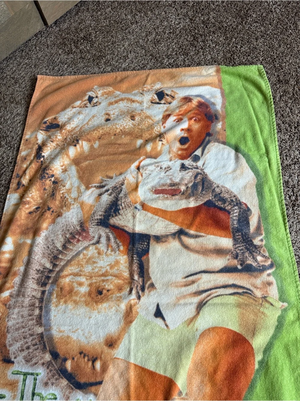 Vintage Crocodile Hunter Steve Irwin Isn’t She Gorgeous beach towel 100% cotton
